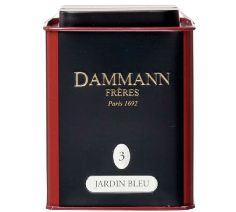 Box N&deg;03 Jardin Bleu black tea - 100g loose leaf tea in tin - Dammann Fr&egrave;res image number 0