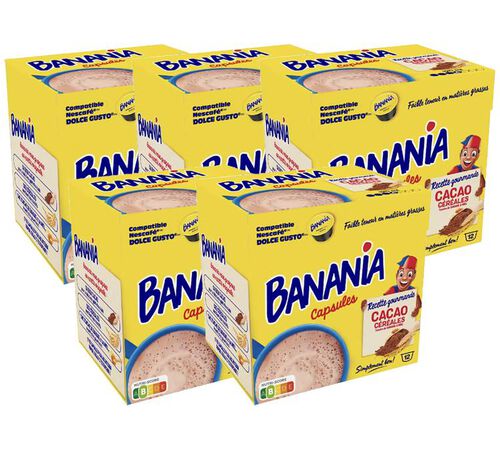 60 capsules compatibles Nescaf&eacute;* Dolce Gusto* Chocolat &ndash; BANANIA