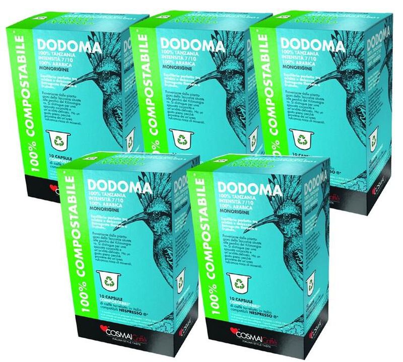 Cosmai Caff&egrave; 'Dodoma 100% Tanzania' Nespresso&reg; Compatible Capsules x 50 image number 0