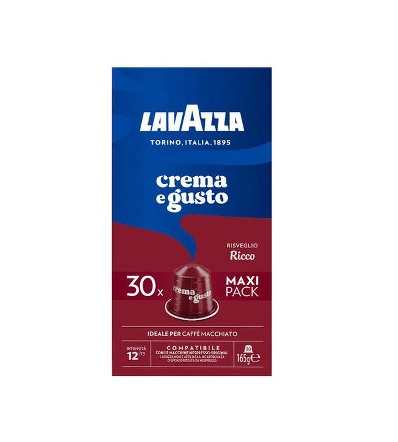 Lavazza Nespresso* Original Compatible Capsules Crema e Gusto Ricco x 30 image number 0