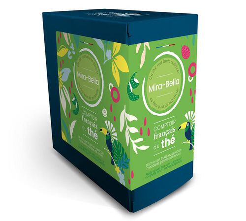 'Mira-bella' fruity green tea - 20 chiffon tea bags - Comptoir Fran&ccedil;ais du Th&eacute;