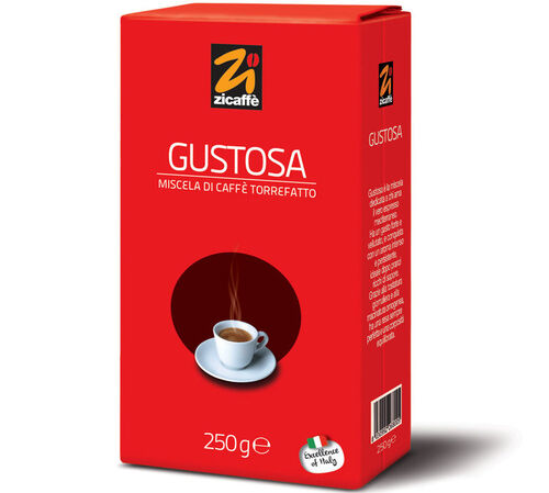 Zicaff&egrave; Gustosa ground coffee 6 x 250g