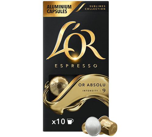 10 Nespresso* Original Compatible Capsules Or Absolu &ndash; L'OR ESPRESSO