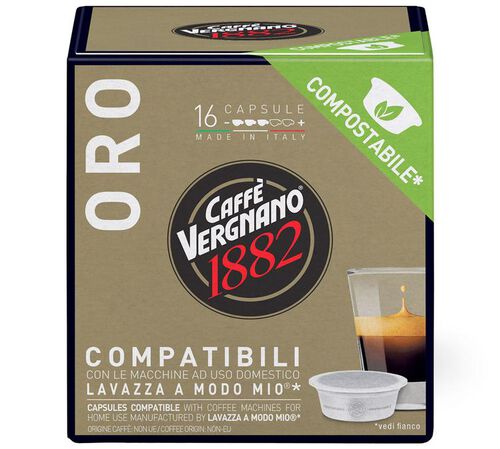 Caff&egrave; Vergnano Lavazza A Modo Mio Capsules Oro x 16
