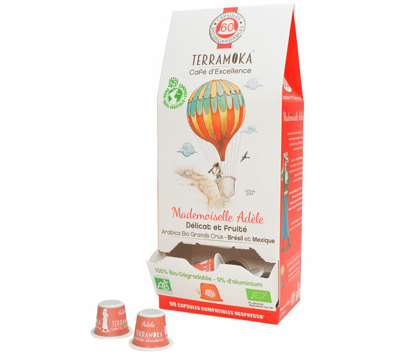 60 Nespresso* Original Compatible Compostable Capsules Melle AdEle &ndash; TERRAMOKA image number 0