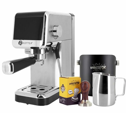 Machine expresso KOTTEA Leonard CK130 inox bross&eacute; + Pack Baristator