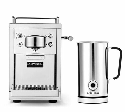 Machine &agrave; capsules compatibles Nespresso&reg; - The Original 2.0 Inox + Mousseur &agrave; lait &eacute;lectrique - SJOSTRAND image number 0