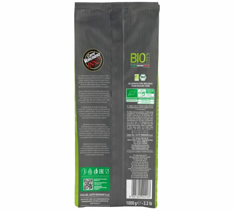 Caff&egrave; Vergnano Organic Coffee Beans 100% Arabica - 1kg image number 1