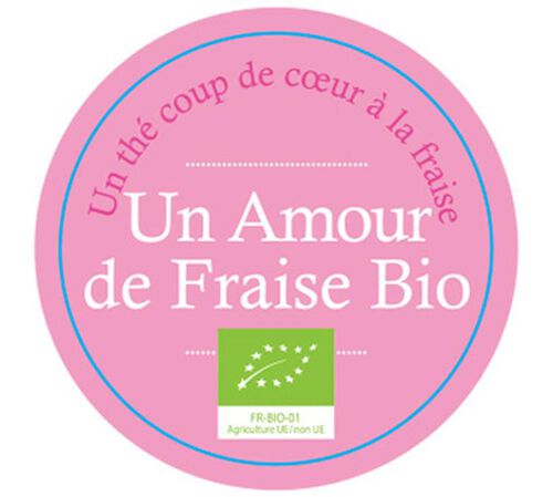 Th&eacute; Noir et Vert Un Amour de Fraise Bio - Vrac 100 g - COMPTOIR FRAN&Ccedil;AIS DU TH&Eacute; image number 1