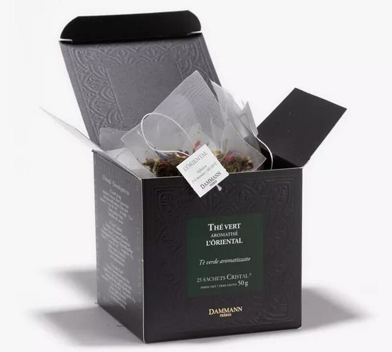 Dammann Fr&egrave;res L' Oriental flavoured green tea - 25 Cristal&reg; sachets image number 0