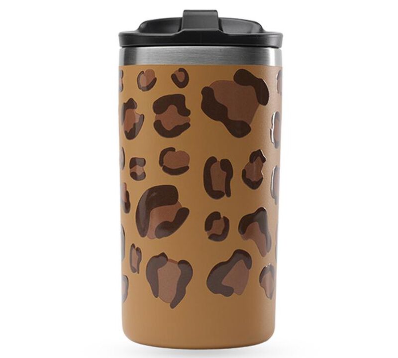 Travel mug isotherme camel l&eacute;opard - 35 cl - QWETCH image number 1