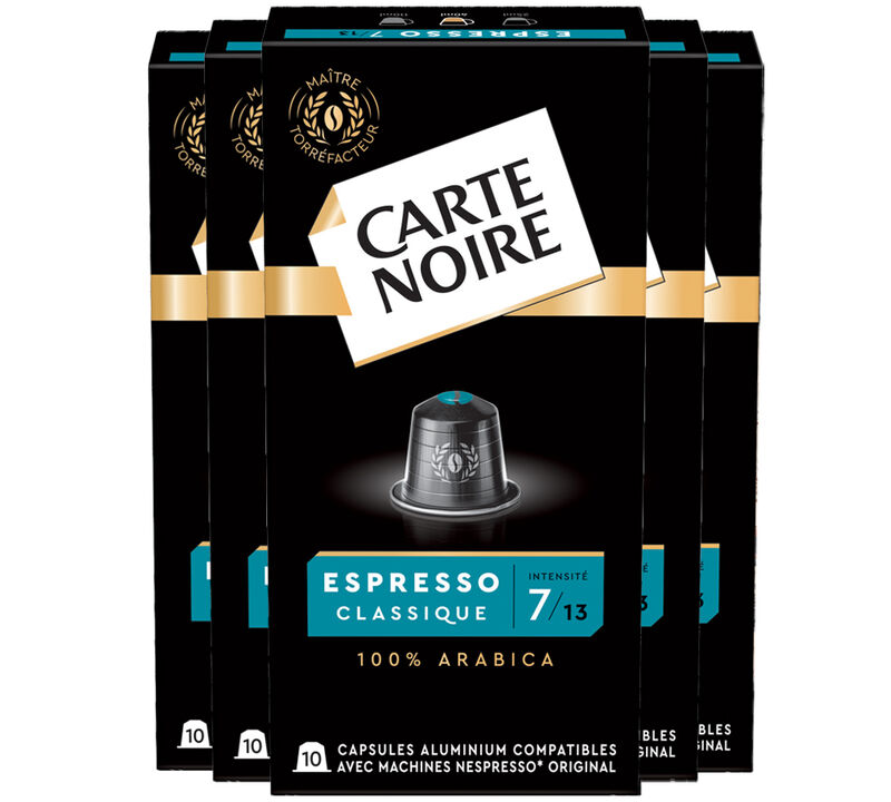 50 capsules compatibles Nespresso* Original Espresso Classique n&deg;7 - CARTE NOIRE image number 0