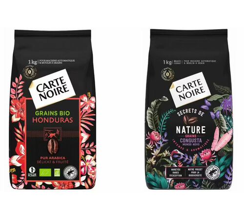 2 x 1 kg - Caf&eacute; en grain - Pack 1 kg Honduras & 1 kg Congusta Secret de nature - CARTE NOIRE