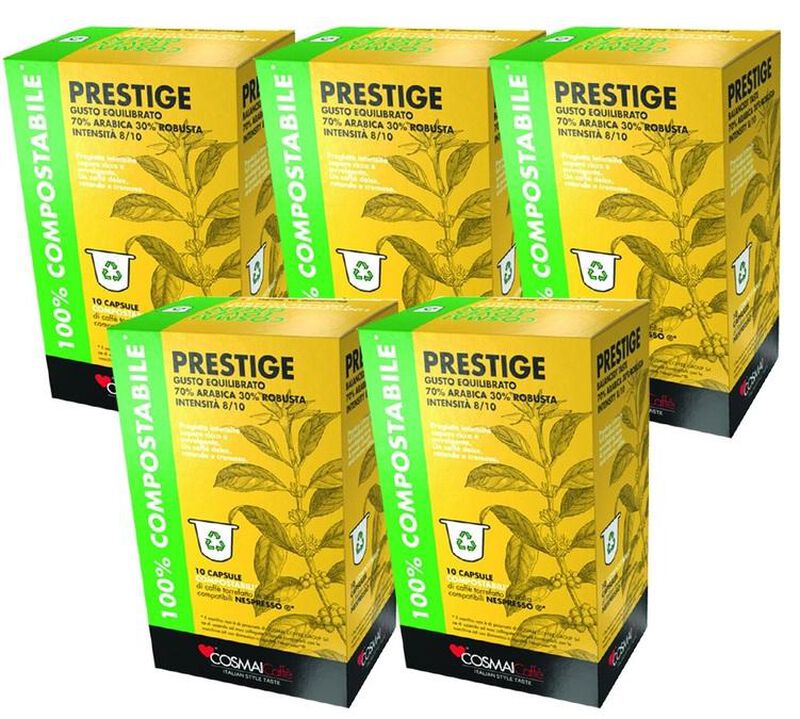 50 Nespresso* Original Compatible Capsules Prestige &ndash; COSMAI CAFFE image number 0