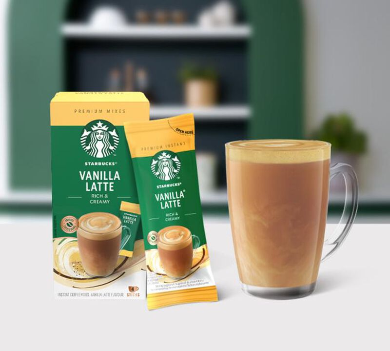 Starbucks Vanilla Latte Instant Coffee Sticks x 5 image number 2