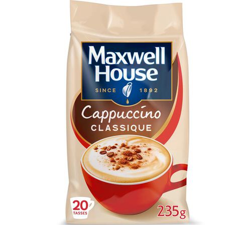 Maxwell House Instant Coffee, Cappuccino - 235g