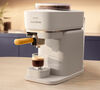 Machine expresso broyeur PHILIPS Baristina BAR300/03 blanche porte-filtre jaune image number 4