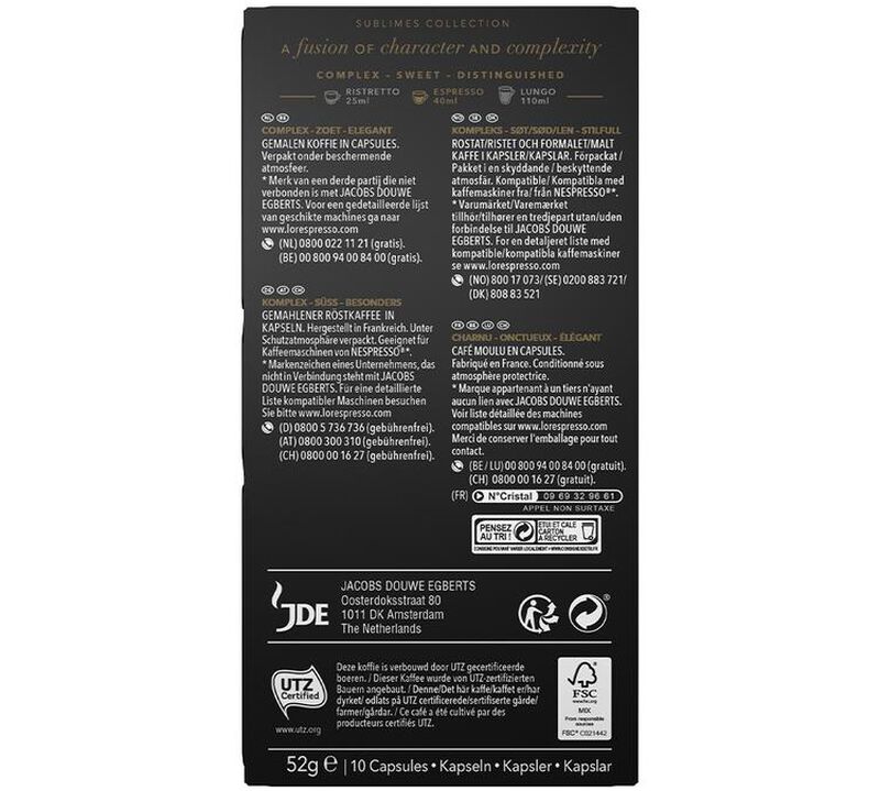 100 Nespresso* Original Compatible Capsules Or Rose &ndash; L'OR ESPRESSO image number 2