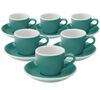 Loveramics - 6 tazzine da caff&egrave; con piattini - Egg Teal 8 cl image number 0