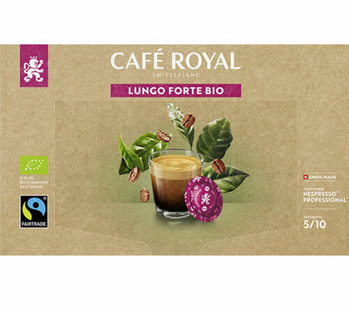 600 capsules Nespresso* Pro Lungo Forte Bio - Fairtrade - CAFE ROYAL image number 1