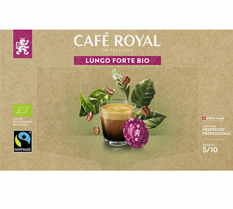 600 capsules Nespresso* Pro Lungo Forte Bio - Fairtrade - CAFE ROYAL image number 1