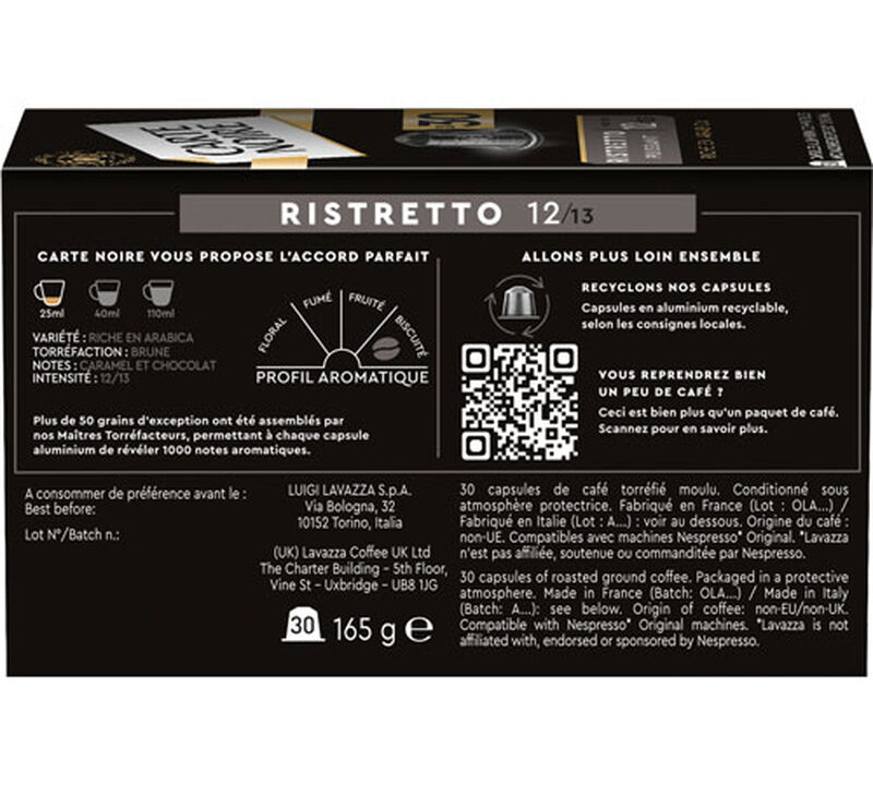 90 capsules compatibles Nespresso* Original Ristretto Puissant n&deg;12 - CARTE NOIRE image number 5