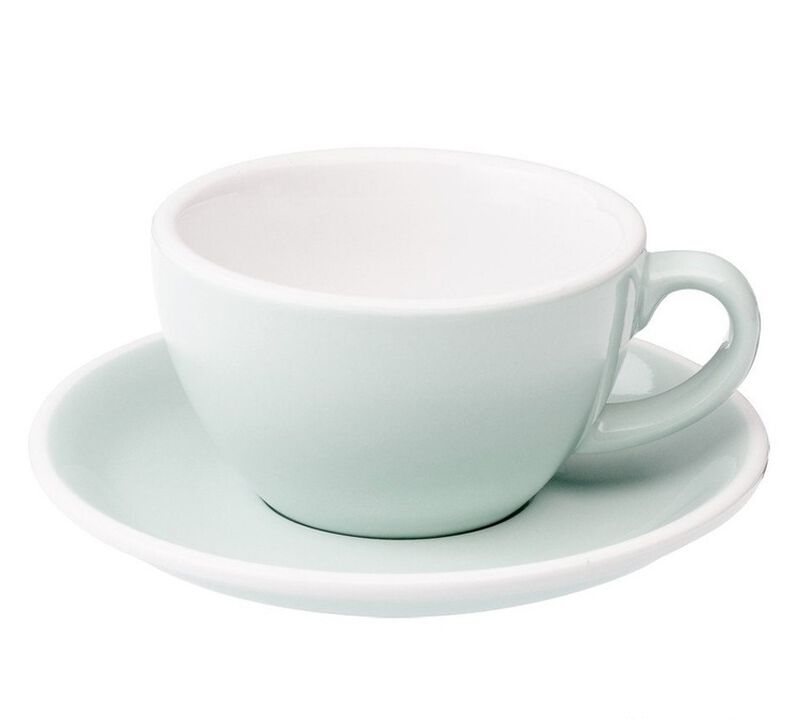 Loveramics - 6 tazze da cappuccino con piattini - Egg River Blue 20 cl image number 1