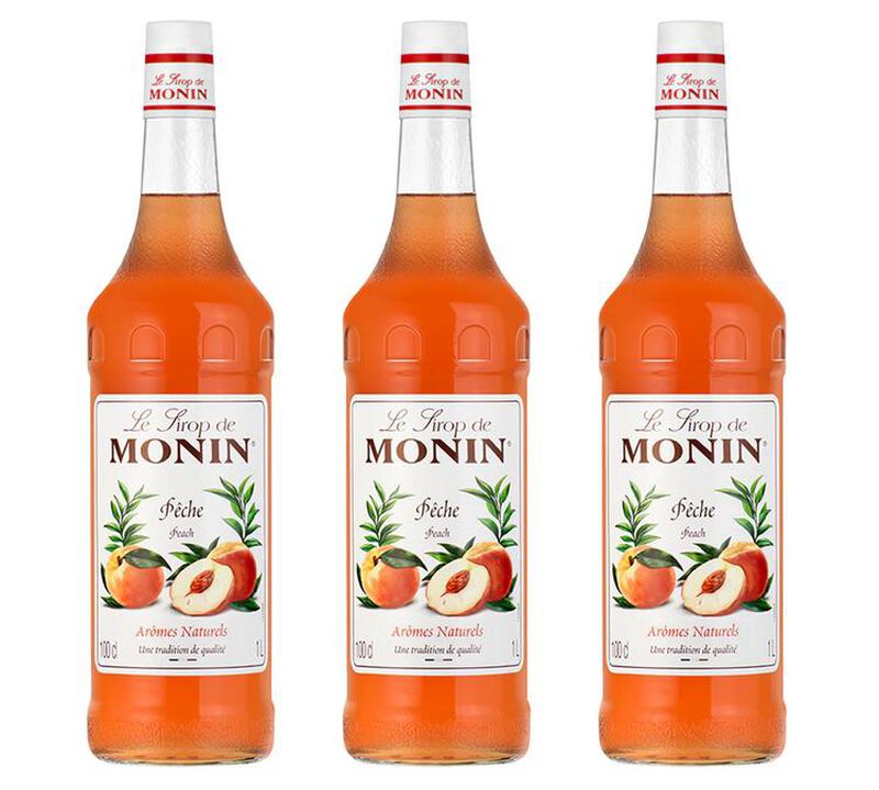 Lot de 3 Sirops Monin - P&ecirc;che - 3 x 1 L image number 0