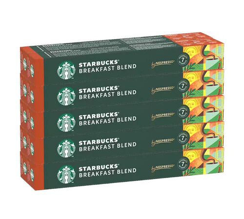 100 Nespresso* Original Compatible Capsules Breakfast Blend &ndash; STARBUCKS