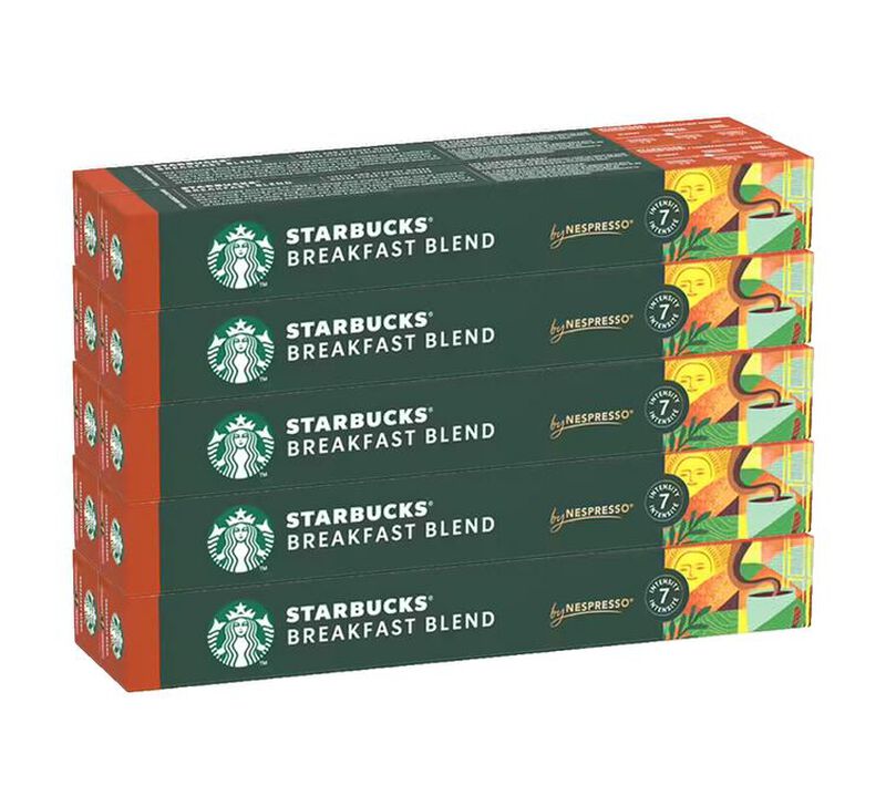 100 Nespresso* Original Compatible Capsules Breakfast Blend &ndash; STARBUCKS image number 0