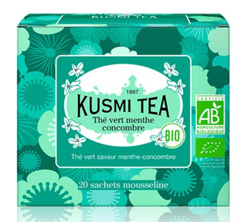 Kusmi Tea Organic Cucumber Mint Green Tea - 20 tea bags