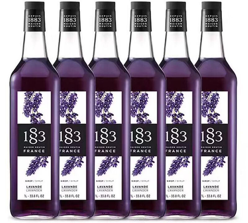 Lot de 6 Sirops 1883 Routin Lavande - Bouteille Plastique - 6x1L image number 0