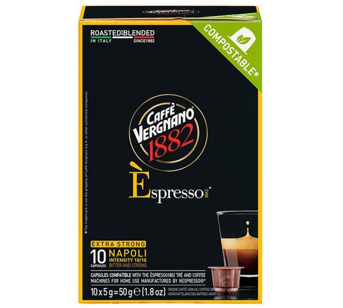 10 Nespresso* Original Compatible Capsules Napoli &ndash; CAFFE VERGNANO