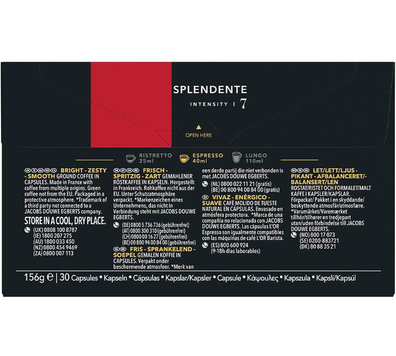 30 capsules compatibles Nespresso* Original Splendente - L'OR ESPRESSO image number 1