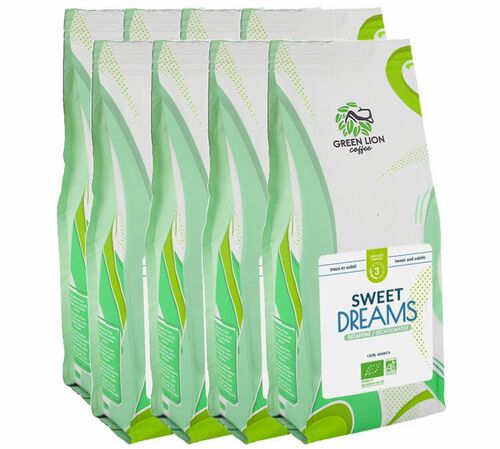 8 kg - Caf&eacute; en grain - Sweet Dreams D&eacute;caf&eacute;in&eacute; Bio - GREEN LION COFFEE