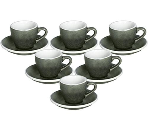 6 tasses Espresso 80 ml + 6 sous tasses - Forest - Loveramics