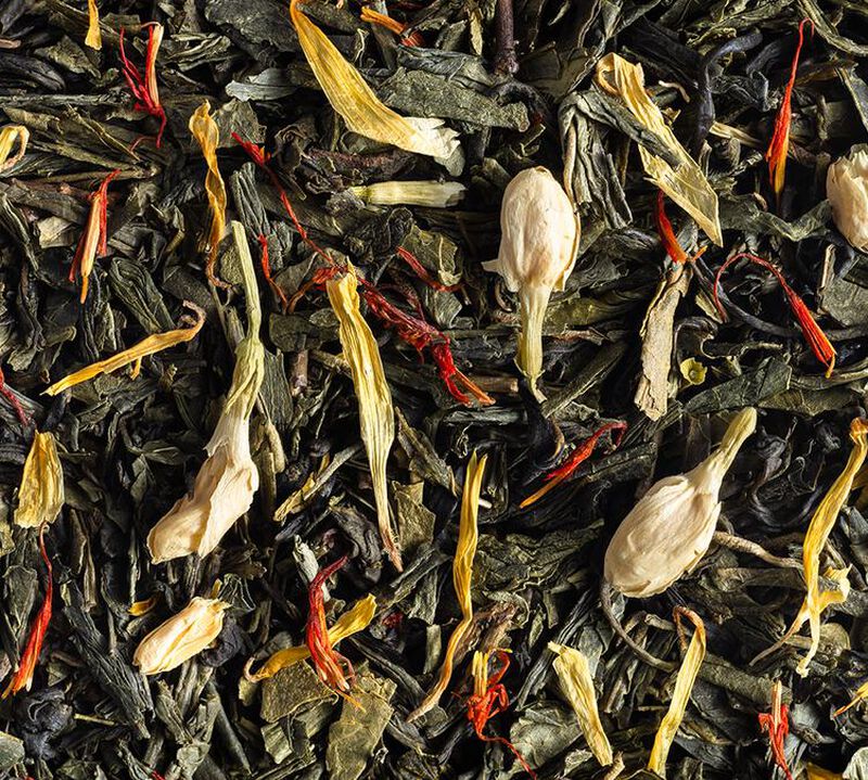 Dammann Fr&egrave;res - T&egrave; verde sfuso Calypso Mango 100 g image number 0