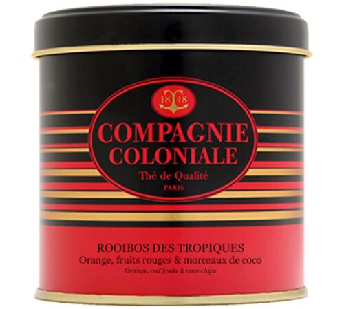 Roo&iuml;bos des Tropiques fruity rooibos - 90g loose leaf in tin - Compagnie Coloniale