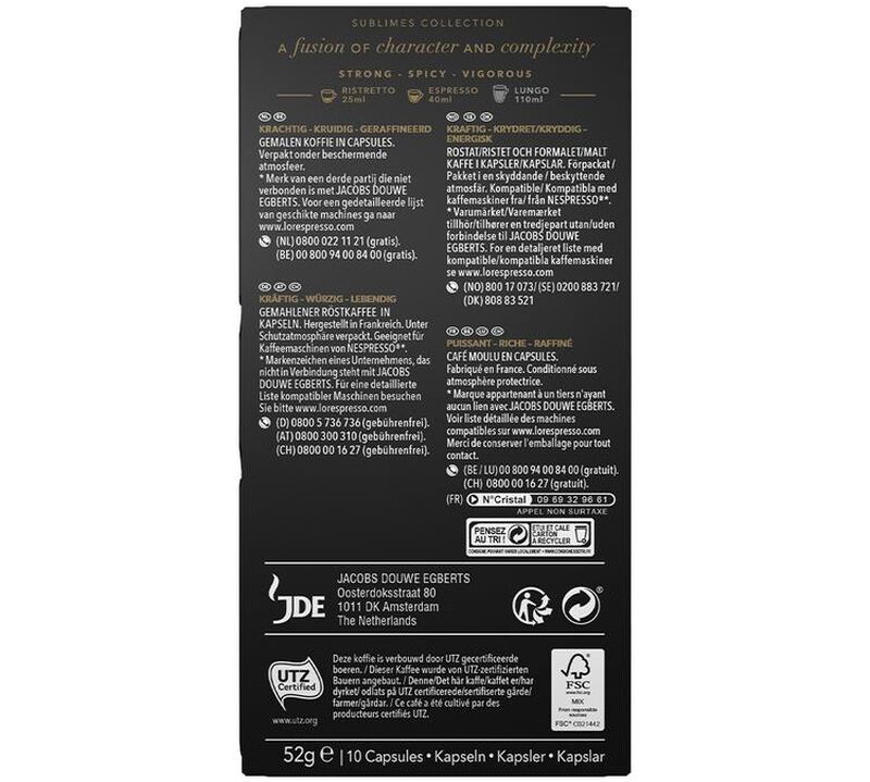 50 Nespresso* Original Compatible Capsules Or Absolu &ndash; L'Or Espresso image number 2