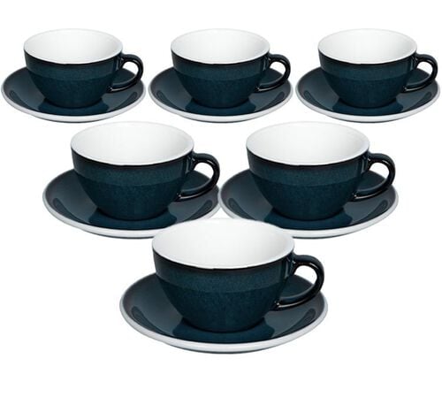 Loveramics Set mit 6 Cappuccinotassen EGG mit Untertassen night sky - 200 ml