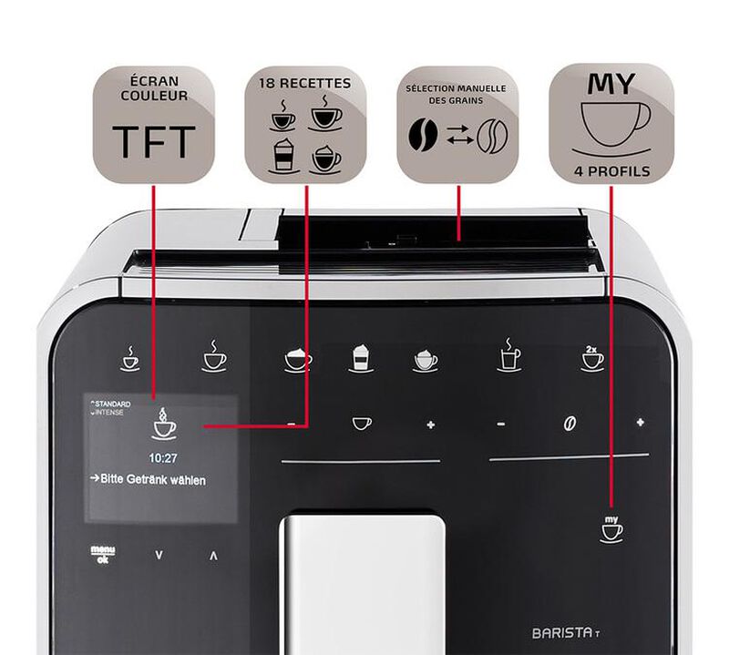 Barista T Smart F831-101  - Argent (sans r&eacute;servoir lait) - Parfait &eacute;tat image number 11