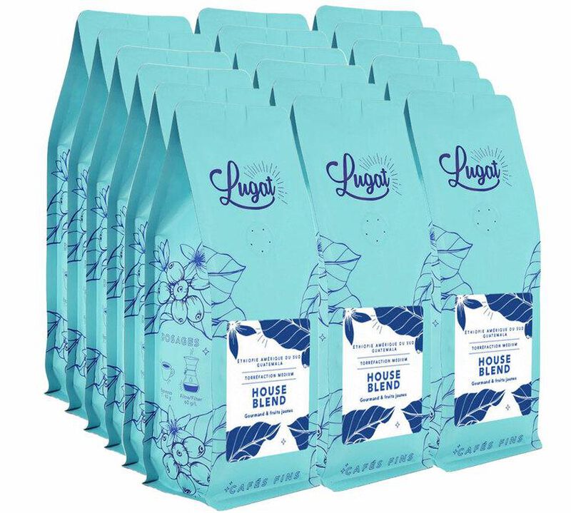 18 x 250g Caf&eacute; moulu pour cafeti&egrave;re filtre : House Blend - Lugat image number 0