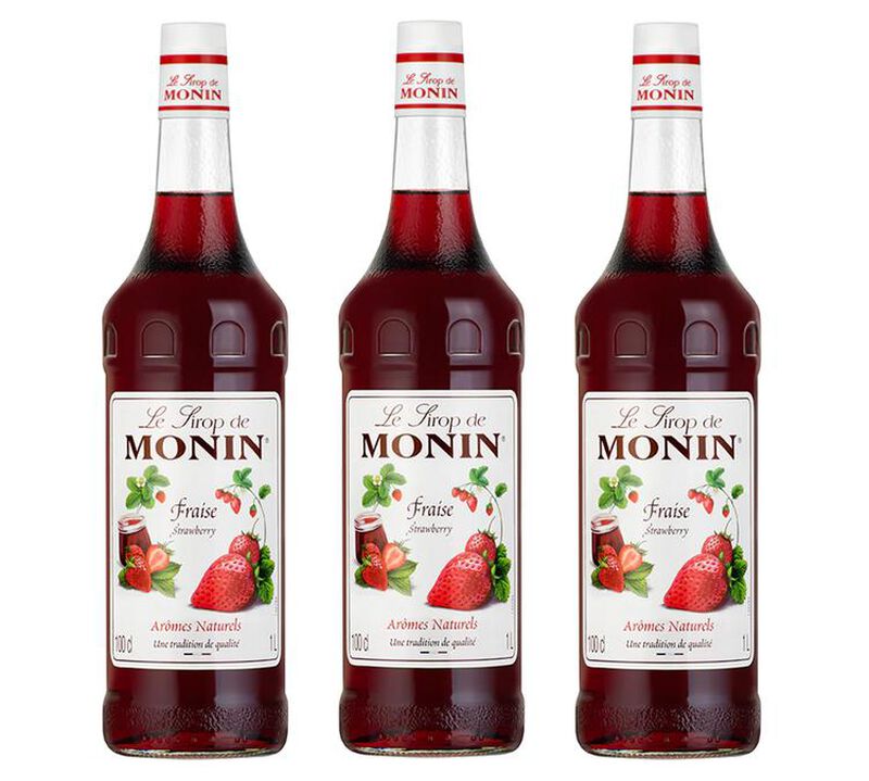 3 x Sirop Monin - Fraise - 1 l image number 0