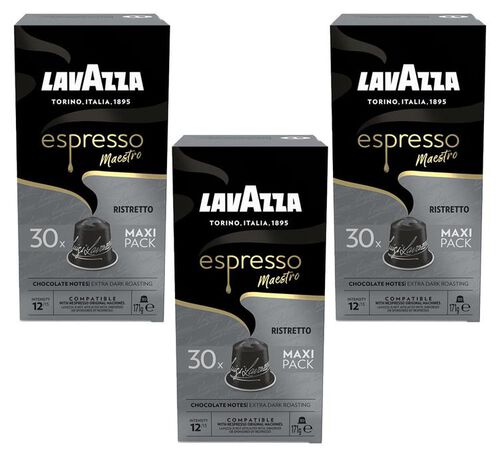 90 Nespresso* Original Compatible Capsules Ristretto &ndash; LAVAZZA