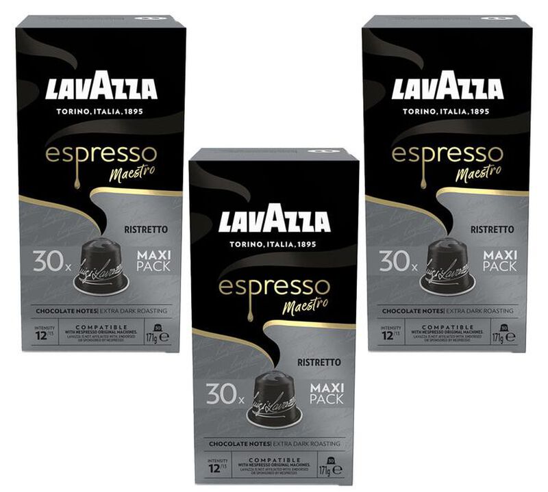 90 Nespresso* Original Compatible Capsules Ristretto &ndash; LAVAZZA image number 0