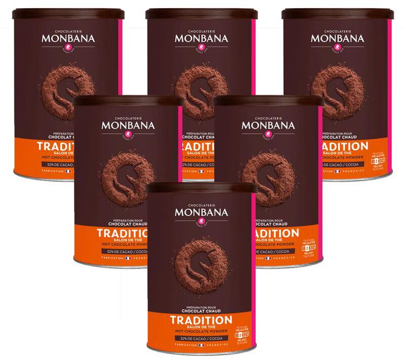 Monbana Hot Chocolate Powder Salon de Th&eacute; - 6 x 250g image number 0