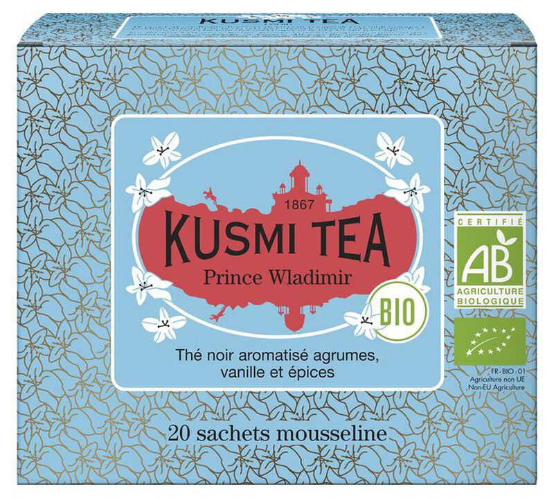 Kusmi Tea Organic Black Tea Prince Vladimir - 20 tea bags image number 0
