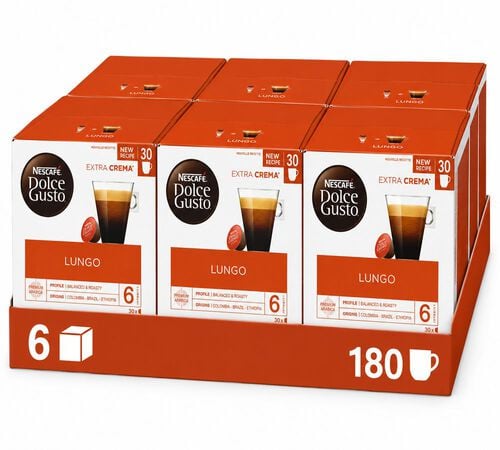 180 - Capsules compatible Nescaf&eacute;* Dolce Gusto - Lungo - NESCAF&Eacute;* DOLCE GUSTO