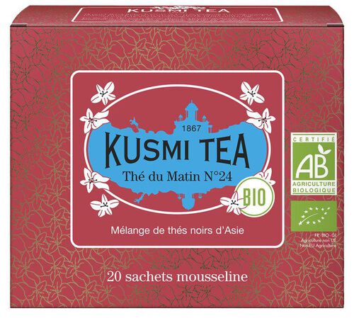 Kusmi Tea Organic Black Tea Russian Morning N&deg;24 - 20 tea bags