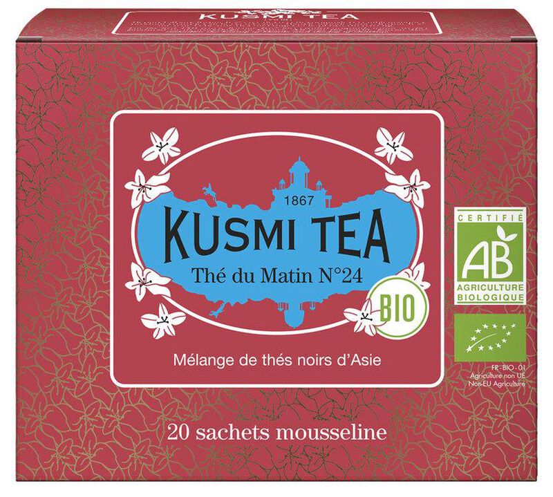 Kusmi Tea Organic Black Tea Russian Morning N&deg;24 - 20 tea bags image number 0